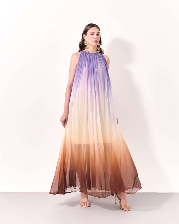 Vestido Seda Degradê