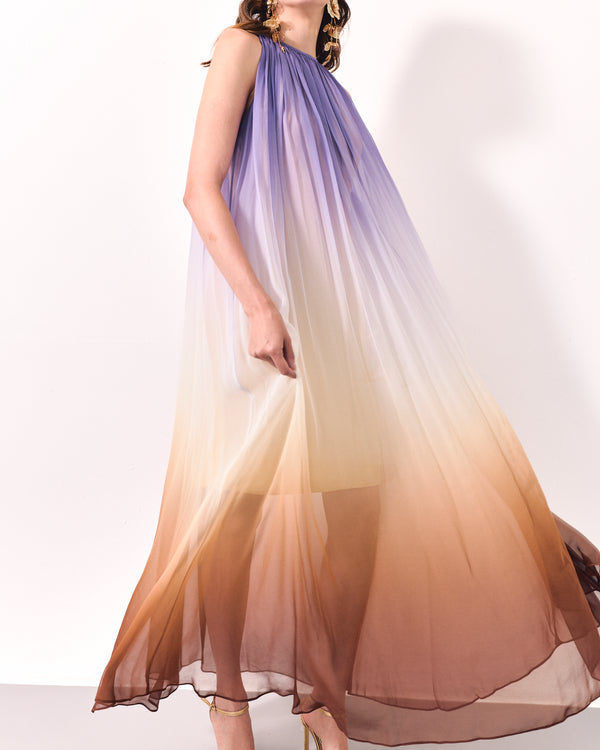 Vestido Seda Degradê